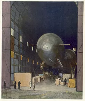 Airships, from British Artists at the Front, Continuation of The Western Front