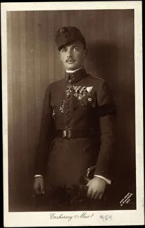 Ak Portrait of Archduke Max in Uniform with Order, BKWI (b/w photo) Ak Portrait of Archduke Max in Uniform with Order, BKWI (b/w photo)