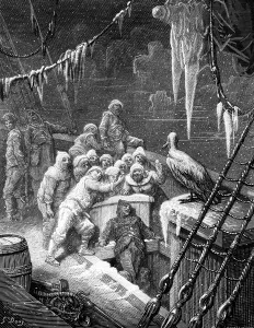 The albatross being fed by the sailors on the the ship marooned in the frozen seas of The albatross being fed by the sailors on the the ship marooned in the frozen seas of