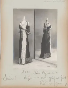 Album Page: House of Worth, Afternoon Dress, 1910-11 (b/w photo) Album Page: House of Worth, Afternoon Dress, 1910-11 (b/w photo)