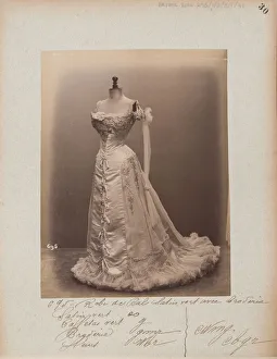 Album Page: House of Worth, Ball Gown, 1902-03 (b/w photo) Album Page: House of Worth, Ball Gown, 1902-03 (b/w photo)