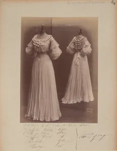 Album Page: House of Worth, Evening Dress, 1903-04 (b/w photo) Album Page: House of Worth, Evening Dress, 1903-04 (b/w photo)