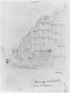 Album of the Siege of Paris, Shell of Cafe de Versailles, rue de Rennes (pen & brown Album of the Siege of Paris, Shell of Cafe de Versailles, rue de Rennes (pen & brown