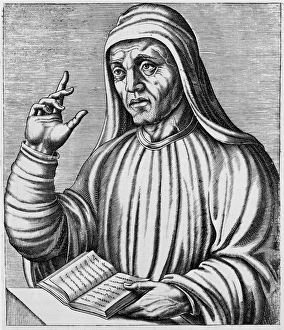 Alcuin of York, from Les Vrais Pourtraits et vies des hommes illustres by Andre Thevet Alcuin of York, from Les Vrais Pourtraits et vies des hommes illustres by Andre Thevet