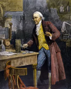 Alessandro (Alexander) Volta (Count), (1745 - 1827). Inventor of the electric battery Alessandro (Alexander) Volta (Count), (1745 - 1827). Inventor of the electric battery