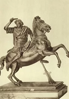 Alexander the Great, a precious bronze, Ercolano 1761 (b / w photo)