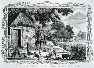 Alexander Selkirk on the Island of Juan Fernandes, published in Drakes Voyages' Alexander Selkirk on the Island of Juan Fernandes, published in Drakes Voyages'