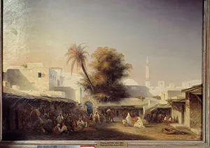 Algiers, gate Bab Azoun (Bab-Azoun). Painting by Etienne Raffort (1802-1895), 1834. Chalon Sur Saone, Musee Denon Algiers, gate Bab Azoun (Bab-Azoun). Painting by Etienne Raffort (1802-1895), 1834. Chalon Sur Saone, Musee Denon