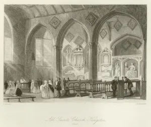 All Saints Church, Kingston, 1840 (engraving) All Saints Church, Kingston, 1840 (engraving)
