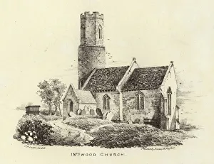 All Saints Church in the village of Intwood (litho) All Saints Church in the village of Intwood (litho)