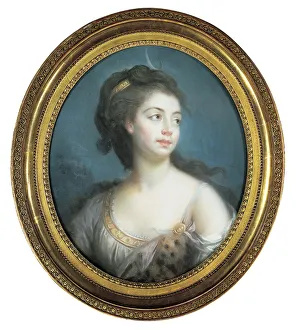 Allegorical portrait of a lady as Diana, 1777 (pastel on paper) Allegorical portrait of a lady as Diana, 1777 (pastel on paper)