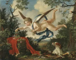 Allegories of Love - Cupid gathering Flowers in a Landscape, 1803 (oil on canva) Allegories of Love - Cupid gathering Flowers in a Landscape, 1803 (oil on canva)