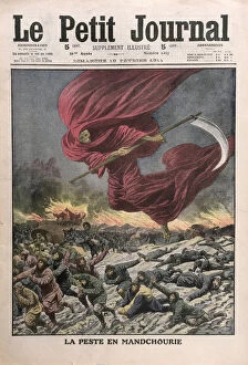 Illness Collection: Allegory of the Plague in Manchuria, cover illustration of Le Petit Journal