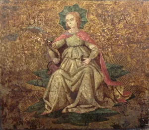 Allegory of Prudence, end panel of a cassone, c.1460-65 (tempera on panel) (see 76870) Allegory of Prudence, end panel of a cassone, c.1460-65 (tempera on panel) (see 76870)