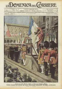 At the Allied Music Concert in Piazza del Duomo in Milan (colour litho) At the Allied Music Concert in Piazza del Duomo in Milan (colour litho)