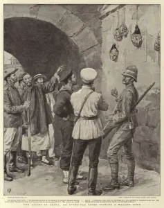 The Allies in China, an Every-day sight outside a Walled Town (litho) The Allies in China, an Every-day sight outside a Walled Town (litho)