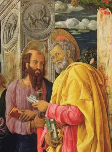 Altarpiece from San Zeno Maggiore, Verona, detail of the left hand panel showing Saint Altarpiece from San Zeno Maggiore, Verona, detail of the left hand panel showing Saint