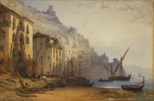 Amalfi from the Shore - A Summer's Morning, 1887 (pencil and watercolour) Amalfi from the Shore - A Summer's Morning, 1887 (pencil and watercolour)
