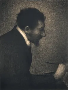 Aman-Jean, 1882-83 (conte crayon on Michallet paper) Aman-Jean, 1882-83 (conte crayon on Michallet paper)