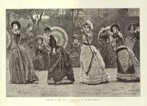 Amazons of the Bow: A Sketch at an Archery Meeting (engraving)