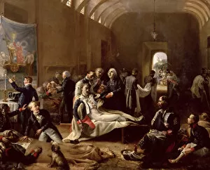 An Ambulance During the French Campaign, 1814 (oil on canvas)