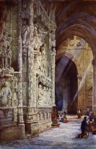 The Ambulatory, Burgos Cathedral (colour litho) The Ambulatory, Burgos Cathedral (colour litho)