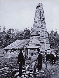 American businessman Edwin Drake's oil well, the first in the United States, Titusville, Pennsylvania American businessman Edwin Drake's oil well, the first in the United States, Titusville, Pennsylvania