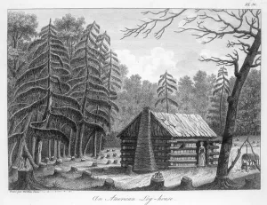 An American Log-house, engraved by Tardieu (engraving) An American Log-house, engraved by Tardieu (engraving)