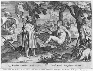 Amerigo Vespucci (1454-1512) landing in America, engraved by Theodor Galle (1571-1633) Amerigo Vespucci (1454-1512) landing in America, engraved by Theodor Galle (1571-1633)
