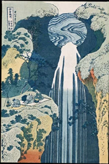 Amida Waterfall on the Kiso Highway, from the series '