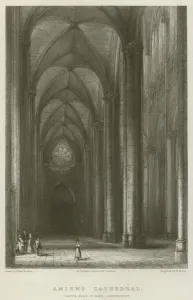 Amiens Cathedral, South Aisle of Nave, looking West (engraving) Amiens Cathedral, South Aisle of Nave, looking West (engraving)
