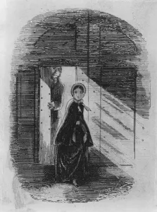 Detail of Amy Dorrit from the frontispiece to Little Dorrit by Charles Dickens