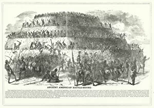 Ancient American Battle-Mound (engraving)