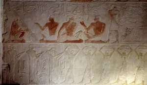 Ancient Egypt: limestone relief representing musicians from the Chapel of Mastaba in Ancient Egypt: limestone relief representing musicians from the Chapel of Mastaba in