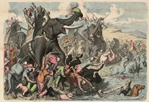 Ancient Greece: Warfare Campaign of Alexander the Great in the Balkans 335 BC, 1866 (coloured engraving) Ancient Greece: Warfare Campaign of Alexander the Great in the Balkans 335 BC, 1866 (coloured engraving)