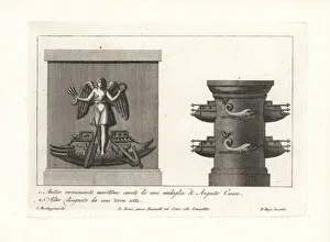Ancient Roman naval monuments. 1802 (engraving) Ancient Roman naval monuments. 1802 (engraving)
