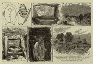 Ancient Sepulchral Mound near Drogheda, Ireland (engraving)