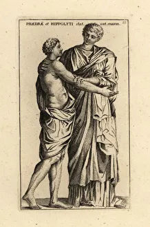 Ancient statue of two young men, Rome. 1779 (engraving) Ancient statue of two young men, Rome. 1779 (engraving)