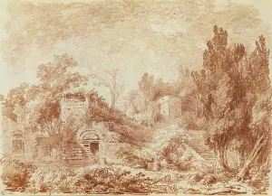 Ancient Theatre, Hadrians Villa, near Tivoli (red chalk on paper) Ancient Theatre, Hadrians Villa, near Tivoli (red chalk on paper)