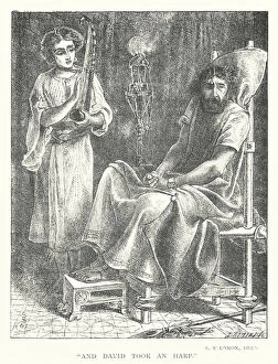 'And David took an Harp' (engraving)