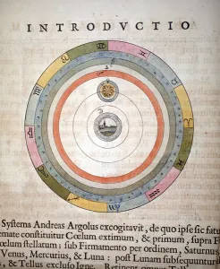 Andrea Argoli system - in ' Le theatre du monde ou Nouvel atlas'" Andrea Argoli system - in ' Le theatre du monde ou Nouvel atlas'"
