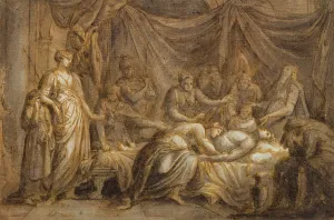 Andromache Mourning the Death of Hector, 1760-63 (pen & ink and wash on paper) Andromache Mourning the Death of Hector, 1760-63 (pen & ink and wash on paper)