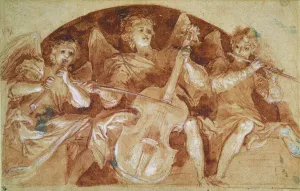 Three Angel Musicians (pen & ink and red chalk on paper) Three Angel Musicians (pen & ink and red chalk on paper)