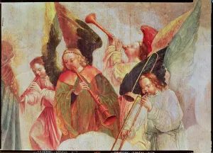 Four angels playing instruments (fresco) (detail, see also 65890) Four angels playing instruments (fresco) (detail, see also 65890)