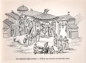 An Anglo-Saxon home in England before the arrival of the Normans An Anglo-Saxon home in England before the arrival of the Normans