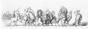 Animal symbols of countries visiting the Great Exhibition, 1851 (engraving) Animal symbols of countries visiting the Great Exhibition, 1851 (engraving)