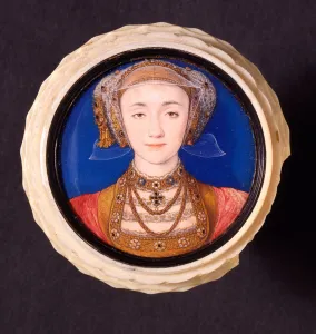 Anne of Cleves, 1539 (w/c on vellum mounted on ivory) Anne of Cleves, 1539 (w/c on vellum mounted on ivory)