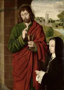 Anne of France (1462-1522) Lady of Beaujeu, Duchess of Bourbon, presented by St Anne of France (1462-1522) Lady of Beaujeu, Duchess of Bourbon, presented by St