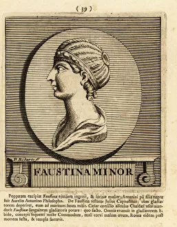 Annia Galeria Faustina the Younger, Roman Empress, 1785 (engraving)
