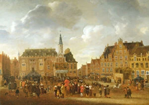 Grote Markt Gallery: The Announcement of the Peace Treaty of Munster in 1648 from the Balcony of the Town Hall
